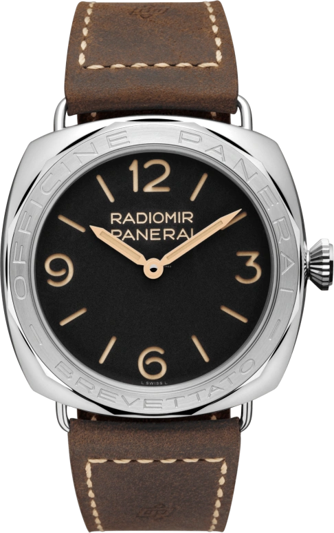 Panerai,Radiomir 47mm,47mm,Stainless Steel,Black,Handwound,Day,72hours,PAM00685