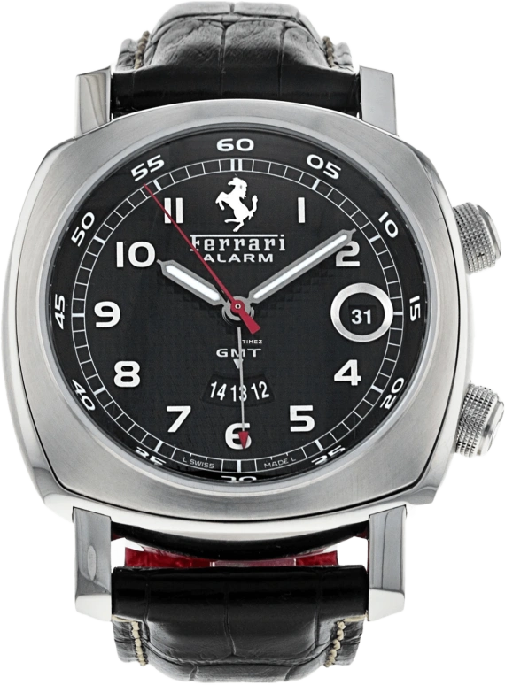 Panerai,Ferrari 45mm,45mm,Stainless Steel,Black,Automatic,Day,Dule Time,FER00017