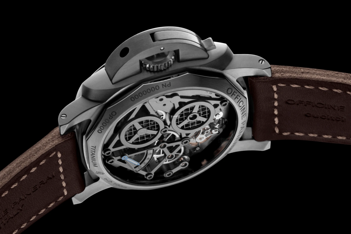 Panerai,Luminor 1950 48mm,48mm,Titanium,Skeleton,Handwound,Power Reserve Indicator,Dule Time,Tourbillon,PAM00578