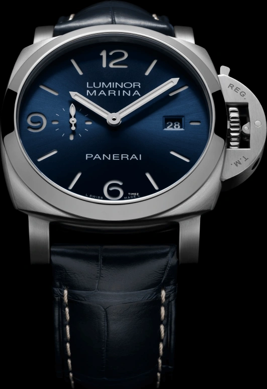 Panerai,Luminor 44mm,44mm,Stainless Steel,Blue,Automatic,Day,72hours,PAM03313