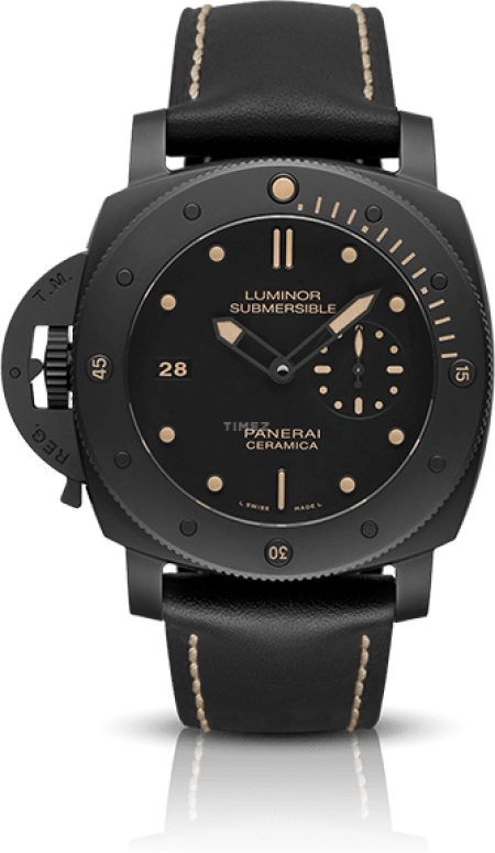 Panerai,Submersible 47mm,47mm,Ceramic,Black,Automatic,Day,72hours,PAM00607