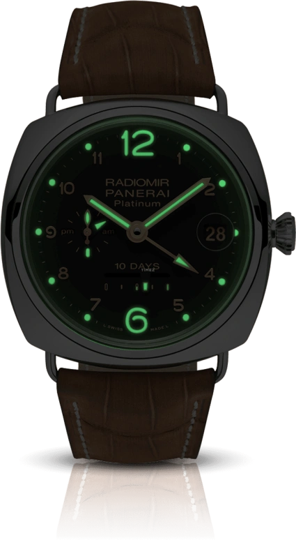 Panerai,Radiomir 46mm,46mm,Platinum,Black,Automatic,Day,Power Reserve Indicator,Dule Time,PAM00495