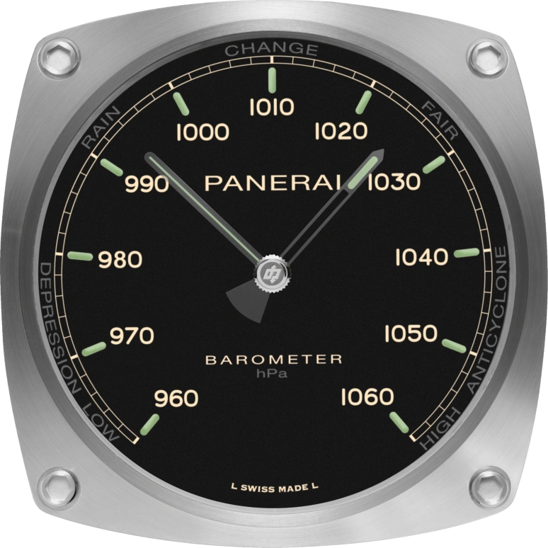 Panerai,Clocks & Instruments 200mm,200mm,Stainless Steel,Black,Mineral,Cushion,PAM00582