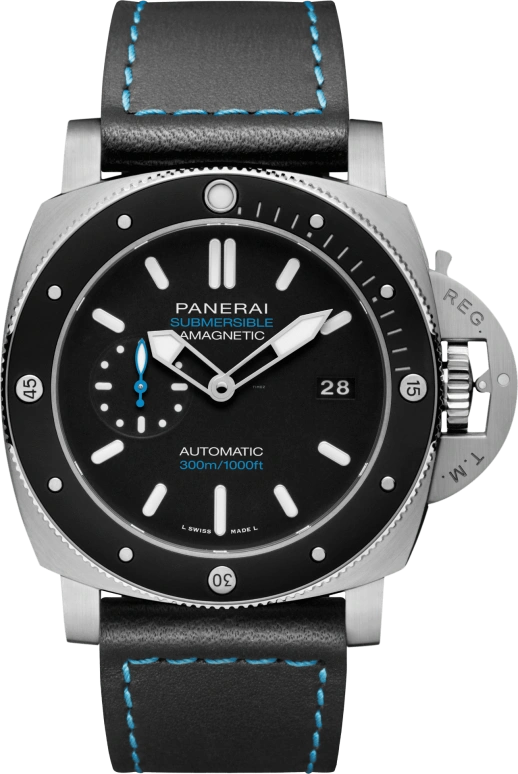 Panerai,Submersible 47mm,47mm,Titanium,Ceramic,Black,Automatic,Day,72hours,PAM01389