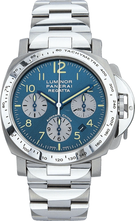 Panerai,Luminor 40mm,40mm,Titanium,Stainless Steel,Blue,Automatic,Chronograph,Date,PAM00168