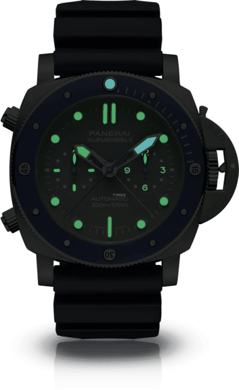 Panerai,Submersible 47mm,47mm,Titanium,Ceramic,Grey,Automatic,Chronograph,Date,Flyback,Column Wheel,72hours,In-house Caliber,PAM00982