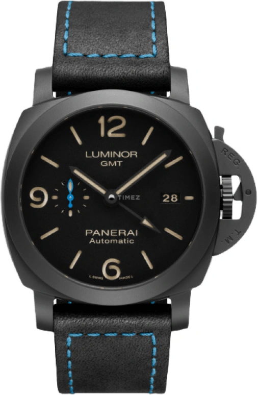 Panerai,Luminor 1950 44mm,44mm,Titanium,Ceramic,Black,Automatic,Day,Dule Time,PAM01441,PAM01441.2