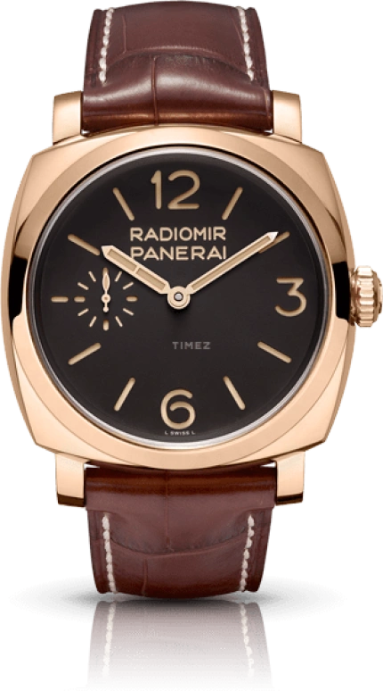 Panerai,Radiomir 1940 47mm,47mm,Goldtech,Brown,Handwound,55hours,In-house Caliber,PAM00398