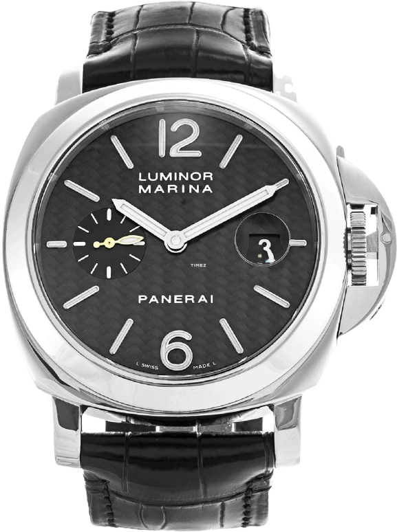 Panerai,Luminor 44mm,44mm,White Gold,Black,Automatic,Day,42hours,PAM00180