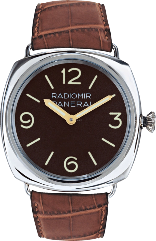 Panerai,Radiomir 47mm,47mm,Platinum,Brown,Handwound,41hours,Sapphire,PAM00021