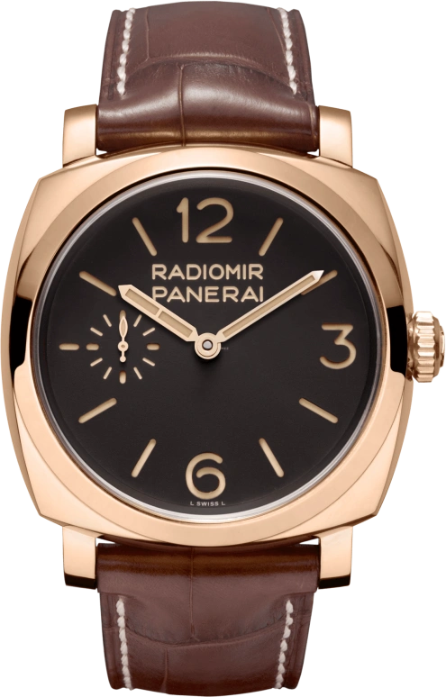 Panerai,Radiomir 1940 47mm,47mm,Goldtech,Brown,Handwound,55hours,In-house Caliber,PAM00398