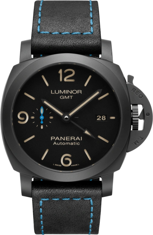 Panerai,Luminor 1950 44mm,44mm,Titanium,Ceramic,Black,Automatic,Day,Dule Time,PAM01441,PAM01441.2