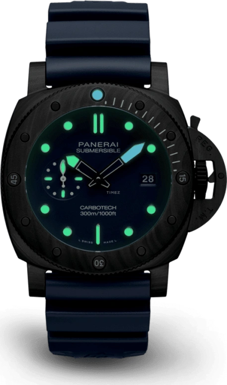 Panerai,Submersible 44mm,44mm,Titanium,Carbon,Blue,Automatic,Date,72hours,PAM01232