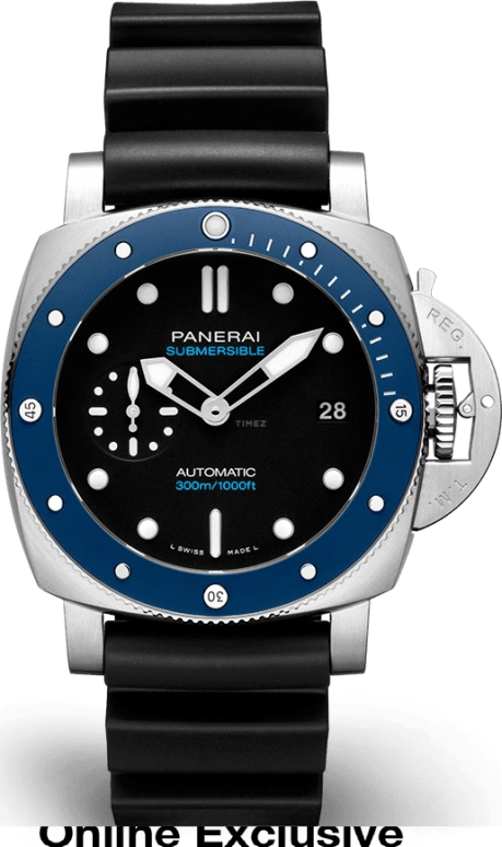 Panerai,Submersible 42mm,42mm,Ceramic,Stainless Steel,Black,Automatic,Day,72hours,PAM01209