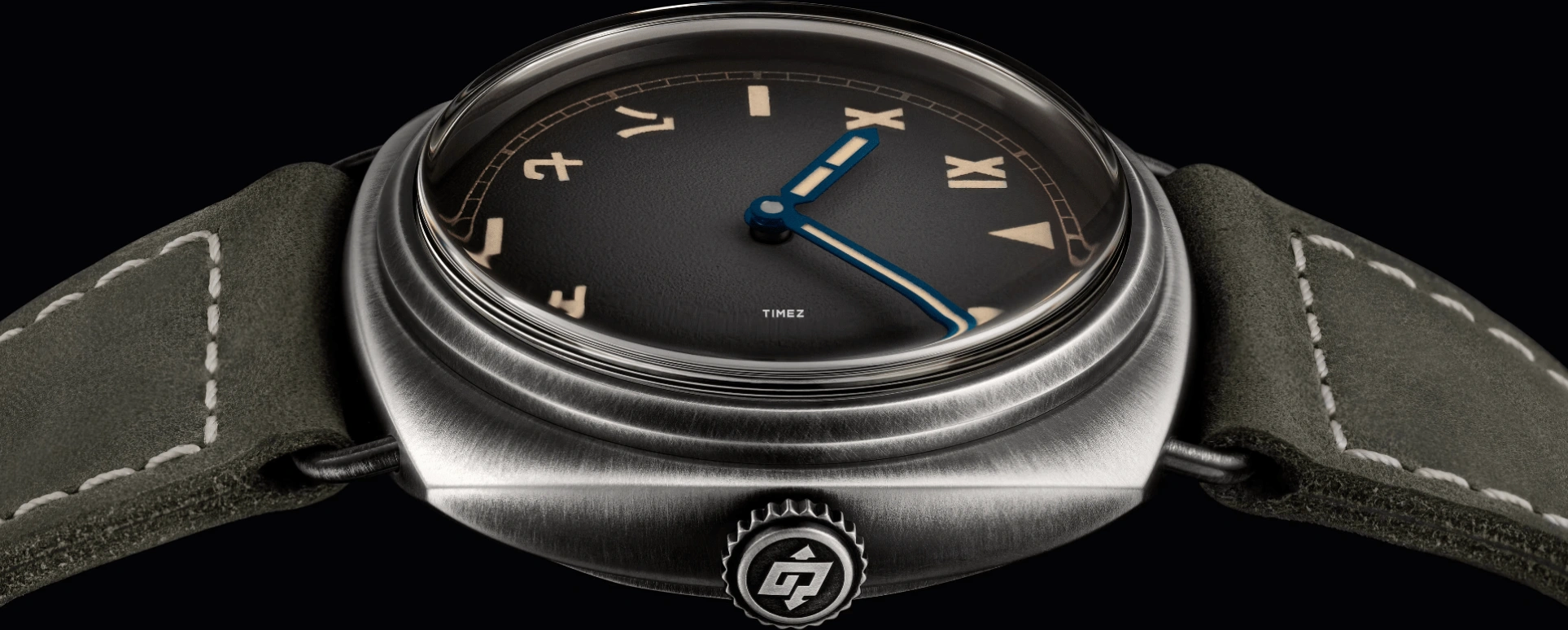 沛纳海,镭得米尔 45毫米,45毫米,Brunito eSteel™,灰色,绿色,渐变色,手动上弦,192小时,自制机芯,PAM02088