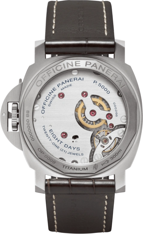 Panerai,Luminor 44mm,44mm,Titanium,Brown,Handwound,192hours,In-house Caliber,PAM00564