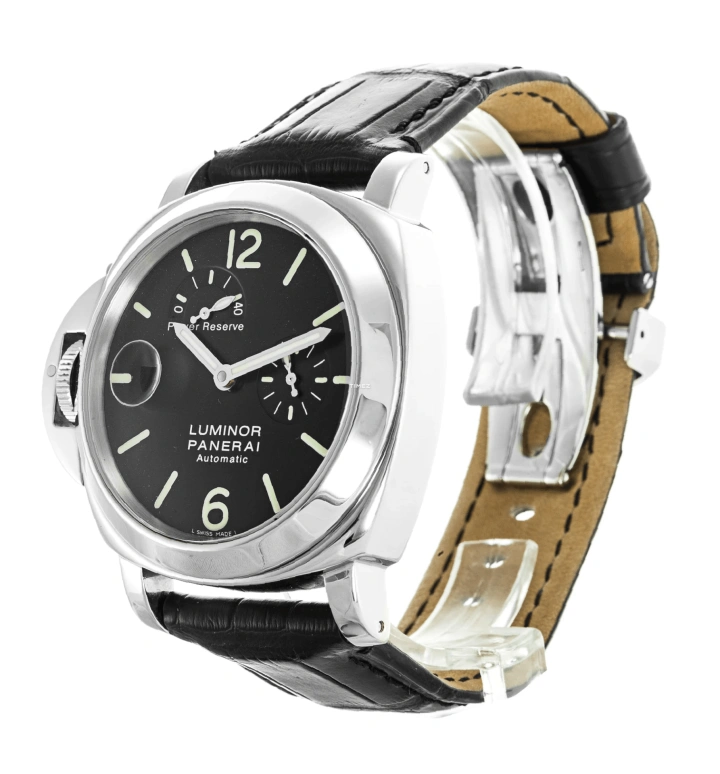 Panerai,Luminor 44mm,44mm,Stainless Steel,Black,Automatic,Day,Power Reserve Indicator,PAM00123