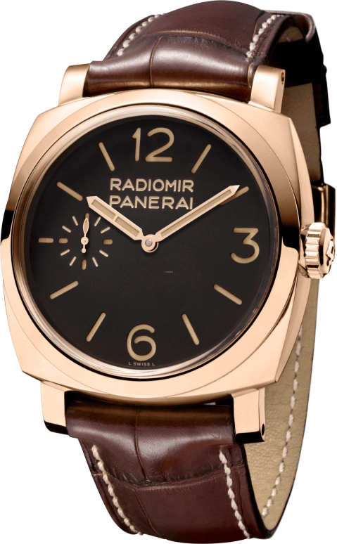 Panerai,Radiomir 1940 47mm,47mm,Goldtech,Brown,Handwound,55hours,In-house Caliber,PAM00398