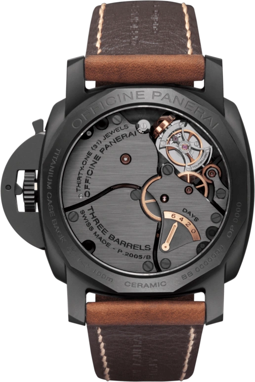 Panerai,Luminor 1950 48mm,48mm,Ceramic,Black,Handwound,Power Reserve Indicator,Tourbillon Escapement,PAM00396