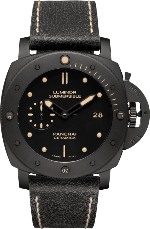 Panerai,Submersible 47mm,47mm,Ceramic,Black,Automatic,Day,72hours,PAM00508