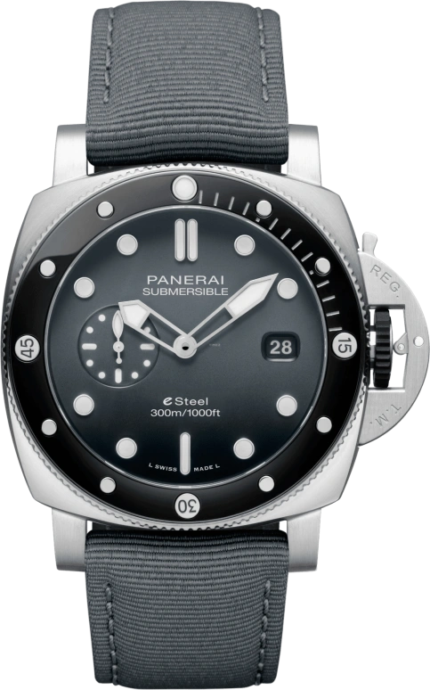 Panerai,Submersible 44mm,44mm,Ceramic,Stainless Steel,Grey,Automatic,Date,72hours,PAM01288
