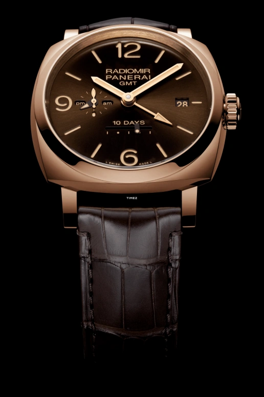 Panerai,Radiomir 1940 47mm,47mm,Goldtech,Brown,Automatic,Day,Power Reserve Indicator,Dule Time,PAM00624