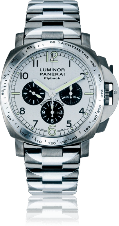 Panerai,Luminor 40mm,40mm,Titanium,Silver,Automatic,Chronograph,Flyback,Column Wheel,PAM00060