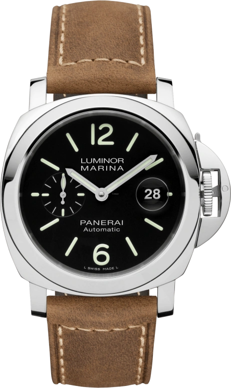 Panerai,Luminor 44mm,44mm,Stainless Steel,Black,Automatic,Date,50hours,PAM01104