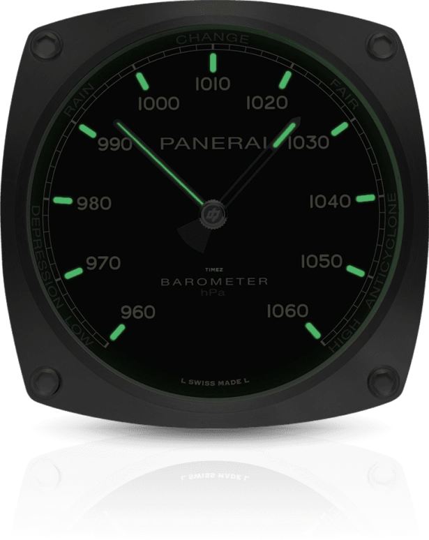 Panerai,Clocks & Instruments 200mm,200mm,Stainless Steel,Black,Mineral,Cushion,PAM00582