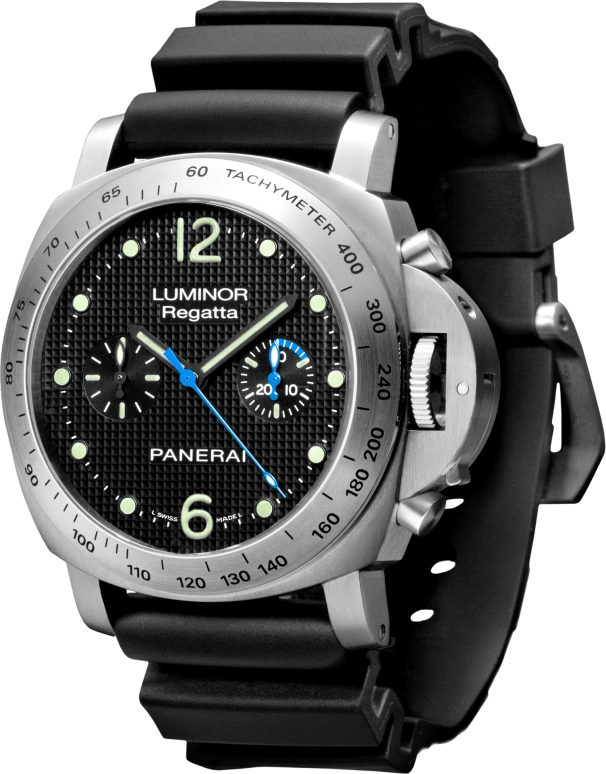 Panerai,Luminor 44mm,44mm,Stainless Steel,Black,Chronograph,46hours,In-house Caliber,PAM00308