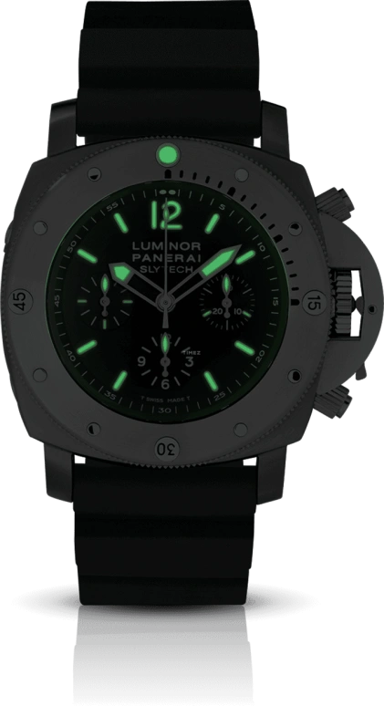 Panerai,Submersible 47mm,47mm,Titanium,Stainless Steel,Black,Automatic,Chronograph,46hours,PAM00202