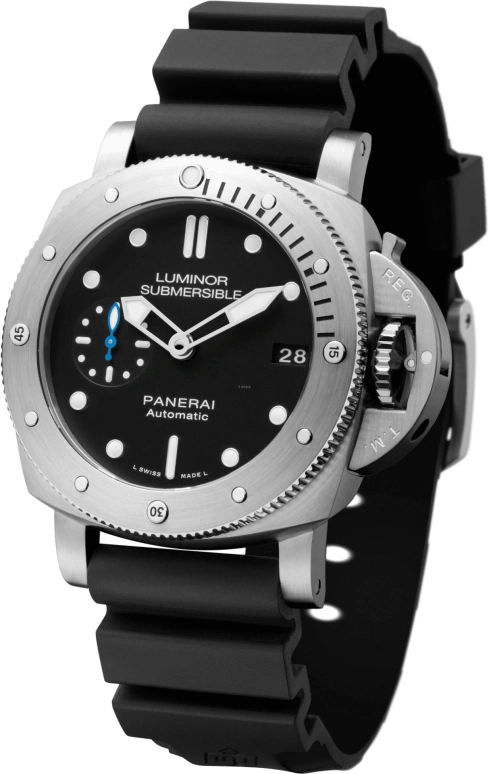 Panerai,Submersible 42mm,42mm,Stainless Steel,Black,Automatic,Date,72hours,PAM00682