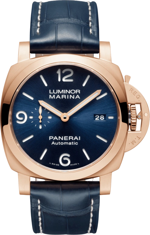 Panerai,Luminor 1950 44mm,44mm,Goldtech,Blue,Automatic,Date,72hours,PAM01112
