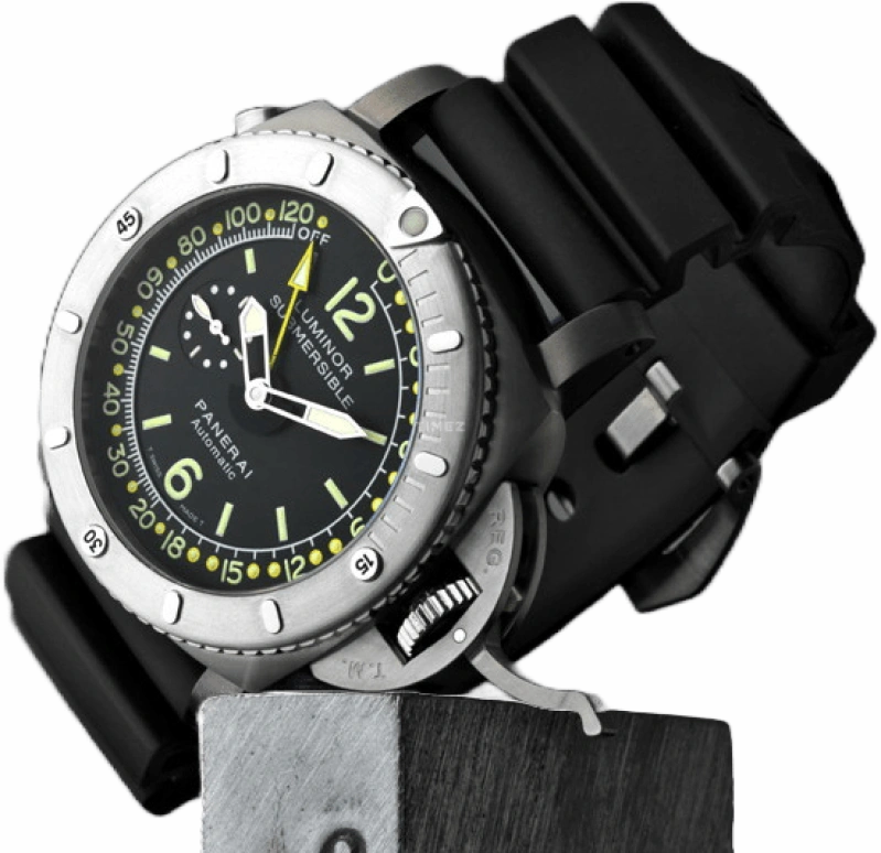 Panerai,Submersible 47mm,47mm,Titanium,Stainless Steel,Black,Automatic,Date,Depth Gauge,PAM00193