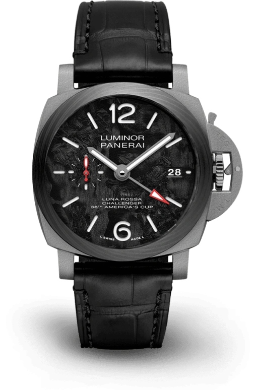 Panerai,Luminor 1950 42mm,42mm,Titanium,Carbon,Black,Automatic,Day,Dule Time,PAM01096