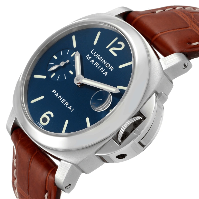 Panerai,Luminor 40mm,40mm,Stainless Steel,Blue,Automatic,Day,42hours,PAM00119