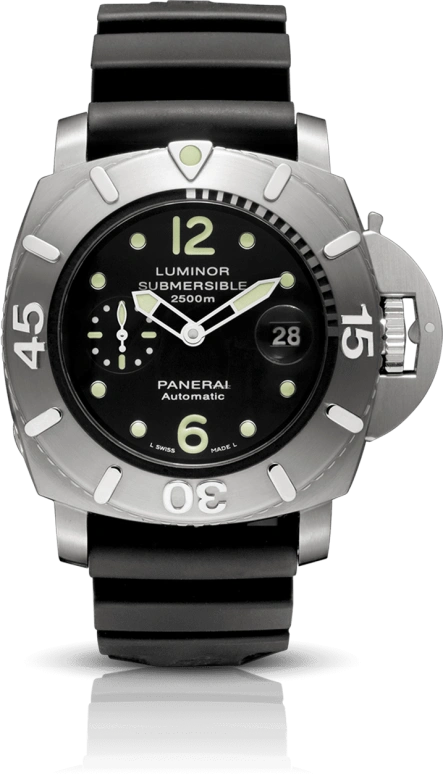 Panerai,Submersible 47mm,47mm,Titanium,Stainless Steel,Black,Automatic,Day,42hours,PAM00285