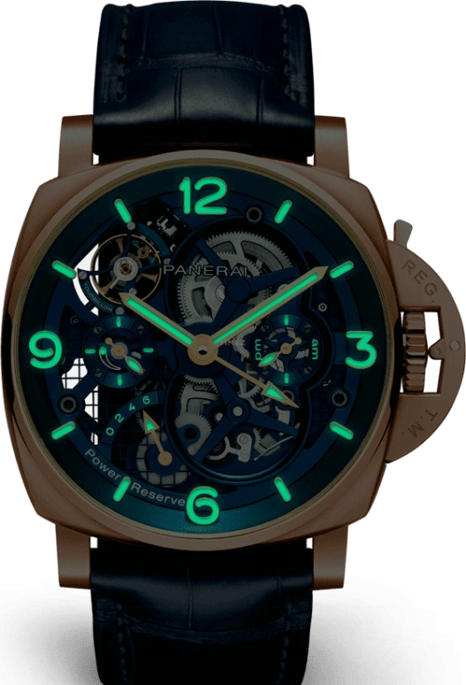 Panerai,Luminor 1950 47mm,47mm,Goldtech,Skeleton,Handwound,Power Reserve Indicator,Tourbillon Escapement,PAM01060