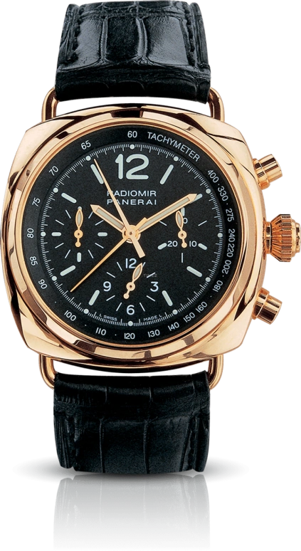 Panerai,Radiomir 42mm,42mm,Rose Gold,Black,Handwound,Chronograph,Rattrapante,PAM00147
