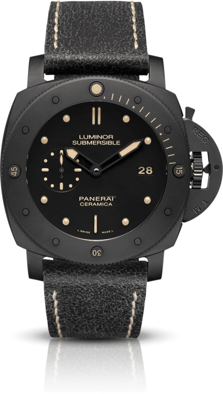 Panerai,Submersible 47mm,47mm,Ceramic,Black,Automatic,Day,72hours,PAM00508