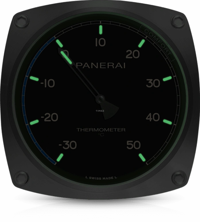 Panerai,Clocks & Instruments 200mm,200mm,Stainless Steel,Black,Mineral,Cushion,PAM00583