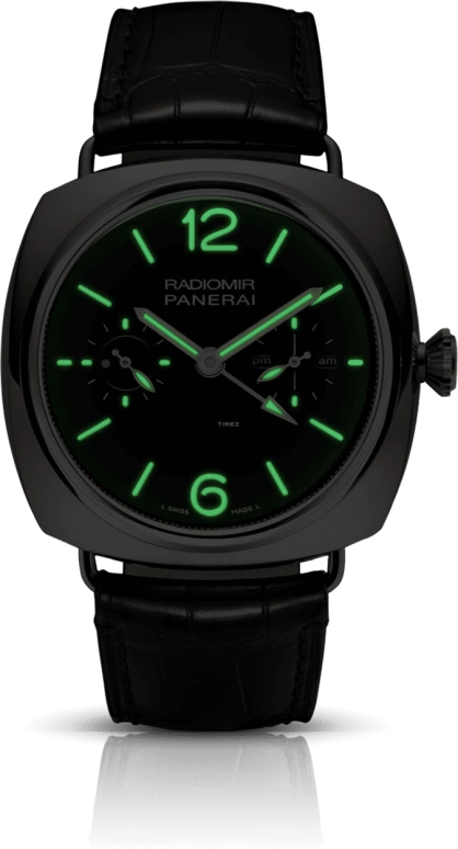 Panerai,Radiomir 48mm,48mm,Platinum,Black,Handwound,Power Reserve Indicator,Dule Time,Tourbillon,PAM00316