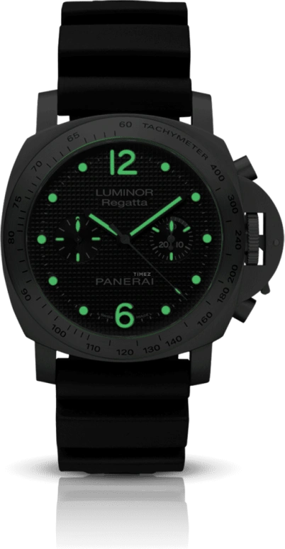 Panerai,Luminor 44mm,44mm,Stainless Steel,Black,Chronograph,46hours,In-house Caliber,PAM00308