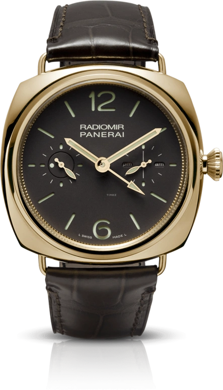 Panerai,Radiomir 48mm,48mm,Pink Gold,Black,Handwound,Power Reserve Indicator,Dule Time,Tourbillon,PAM00330