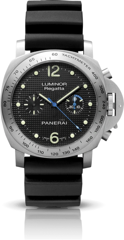 Panerai,Luminor 44mm,44mm,Stainless Steel,Black,Chronograph,46hours,In-house Caliber,PAM00308