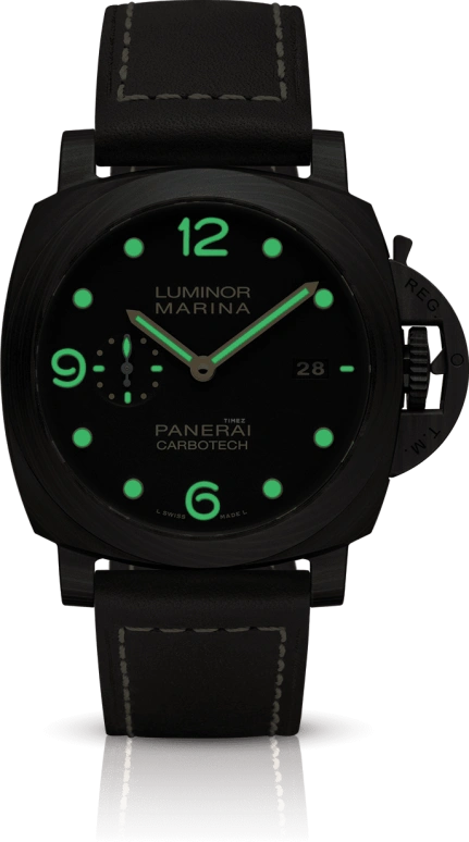 Panerai,Luminor 1950 44mm,44mm,Titanium,Carbon,Black,Automatic,Date,72hours,PAM00661