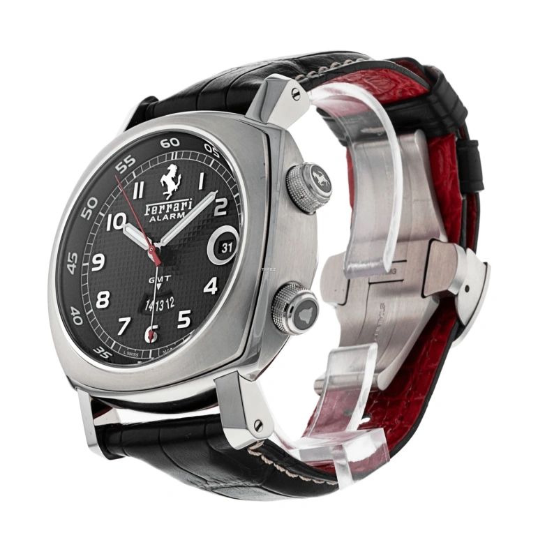 Panerai,Ferrari 45mm,45mm,Stainless Steel,Black,Automatic,Day,Dule Time,FER00017