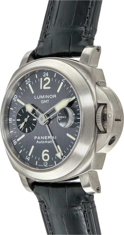 Panerai,Luminor 44mm,44mm,Titanium,Blue,Automatic,Day,Dule Time,PAM00089