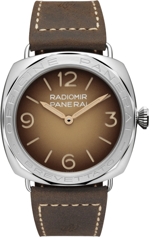 Panerai,Radiomir 47mm,47mm,Stainless Steel,Brown,Handwound,Day,72hours,PAM00687