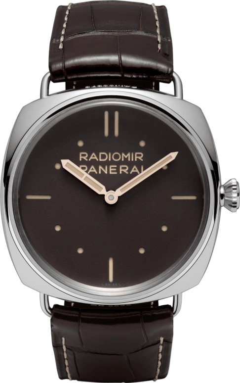 Panerai,Radiomir 47mm,47mm,Platinum,Brown,Handwound,72hours,In-house Caliber,PAM00373